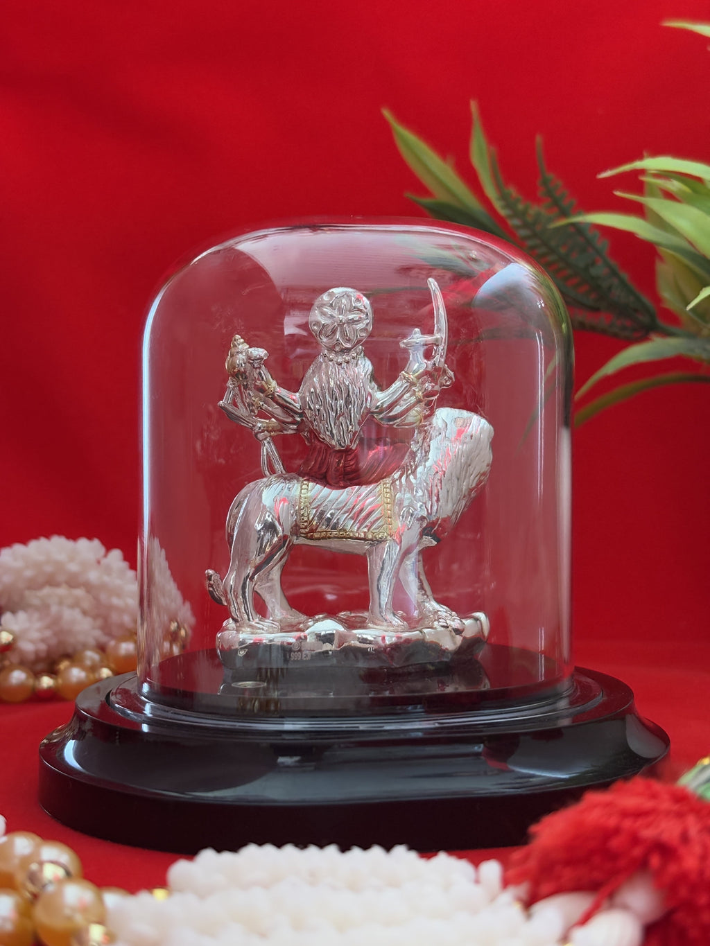 Pure Silver Plated Maa Durga Idol