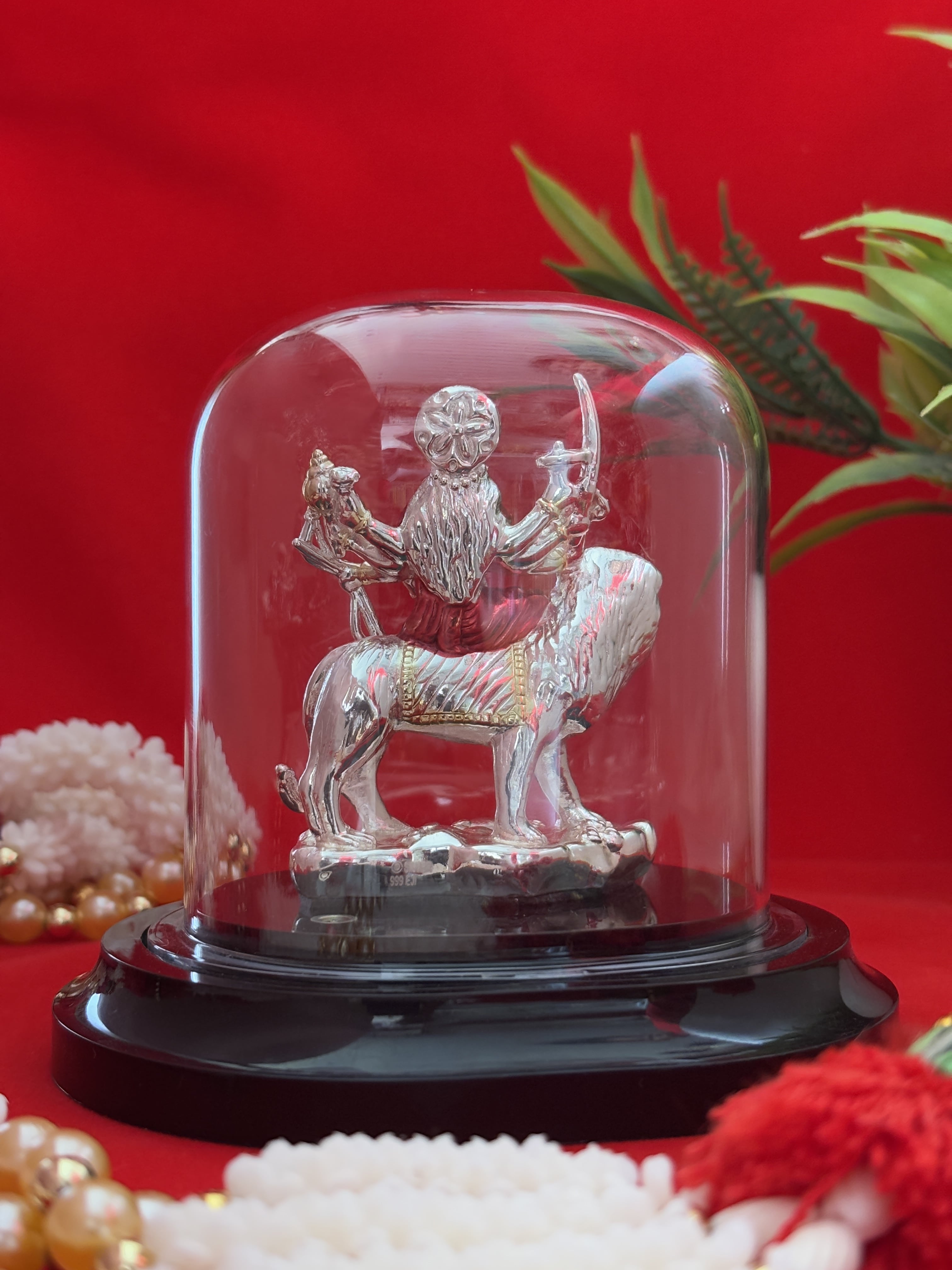 Pure Silver Plated Maa Durga Idol