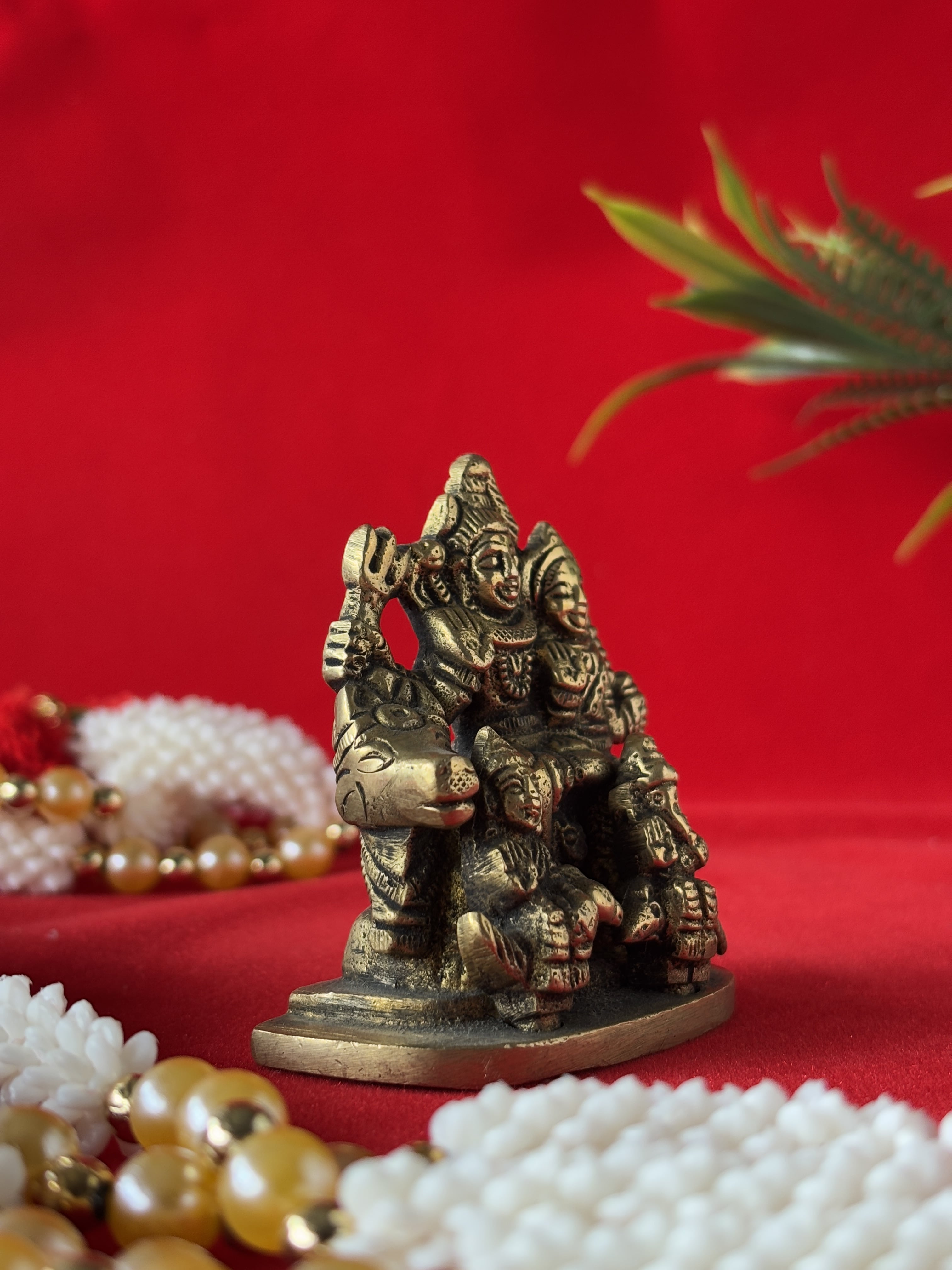 Shiv Parivar Brass Idol - 2.36 inch | 215 gm