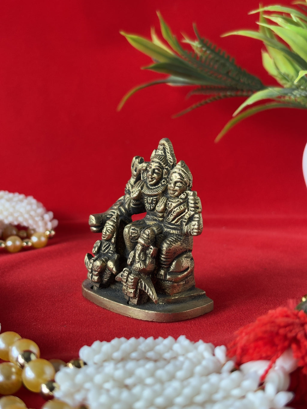 Shiv Parivar Brass Idol - 2.36 inch | 215 gm