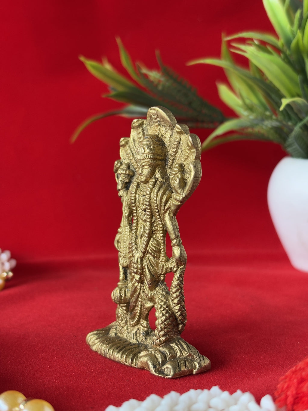 Shri Hari Vishnu Brass Idol - 3.2 inch | 115 gm