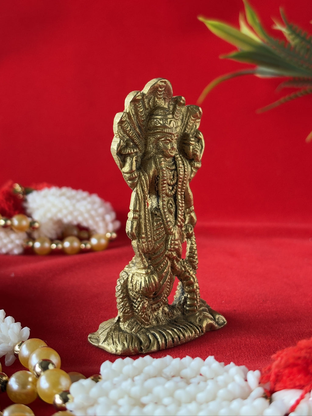 Shri Hari Vishnu Brass Idol - 3.2 inch | 115 gm