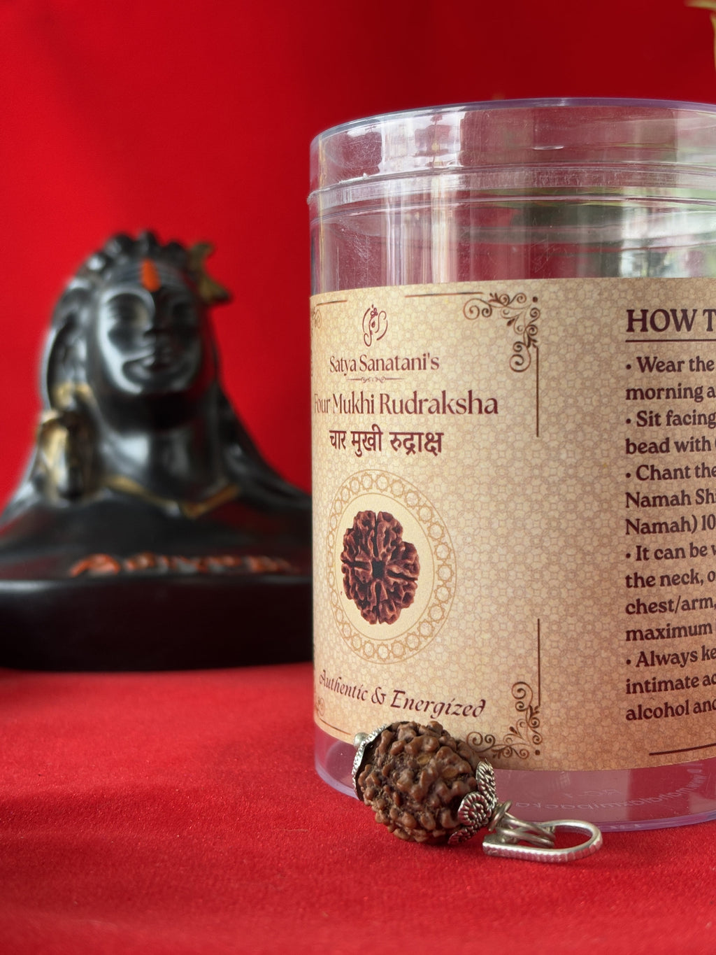 Original 4 Mukhi Rudraksha Pendant