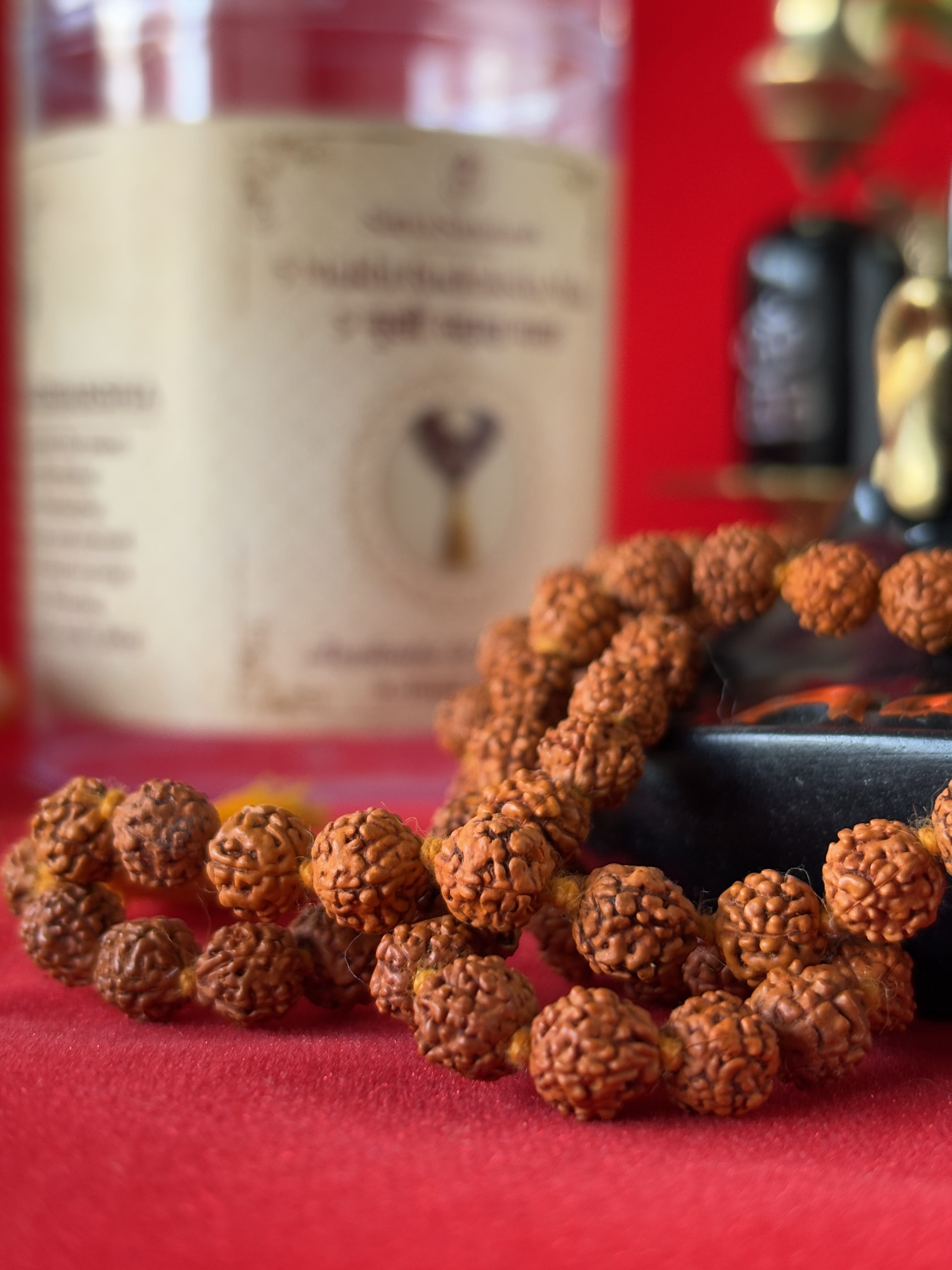Original 5 Mukhi Rudraksha Mala (8–10mm beads)