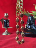Gold Toned Rudraksh Necklace