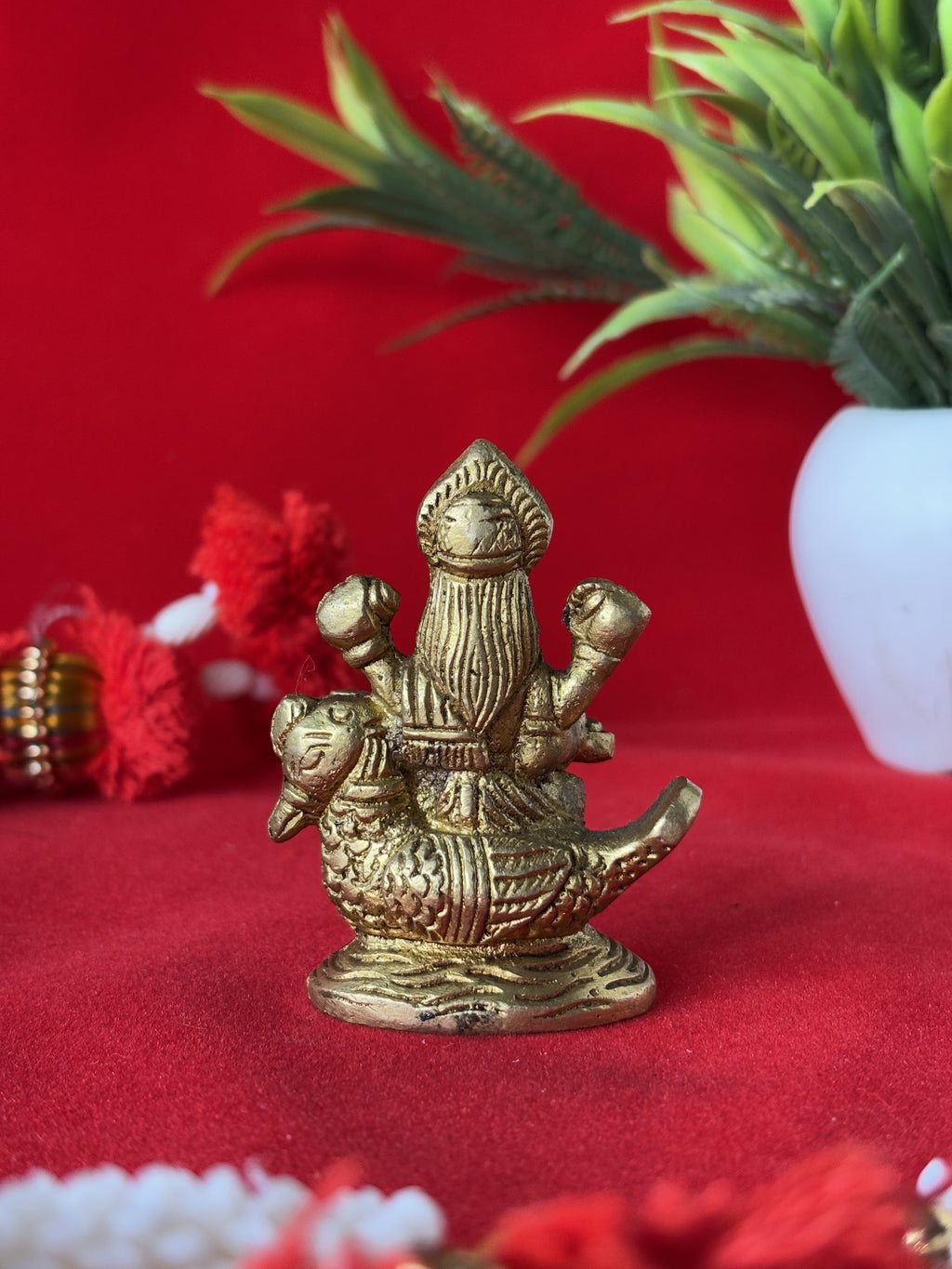 Maa Saraswati Brass Murti - 2.36 inch | 130 gm
