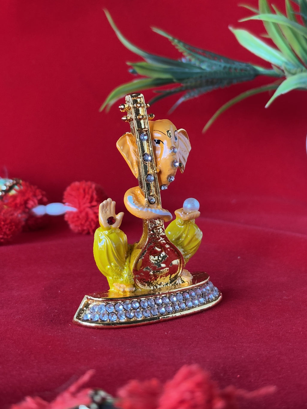 Shri Ganesha with Veena – Car Dashboard / Office / Home