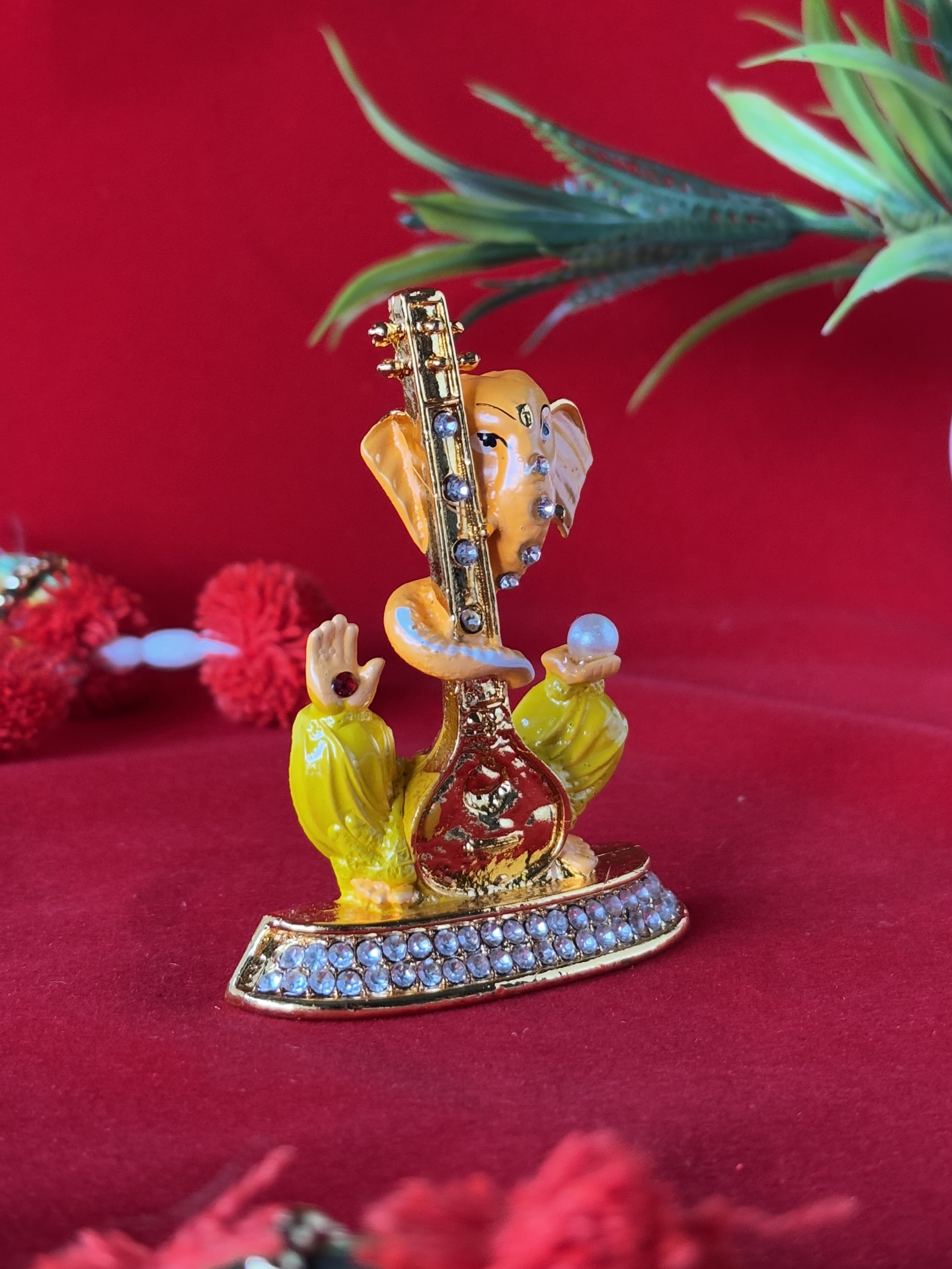 Shri Ganesha with Veena – Car Dashboard / Office / Home