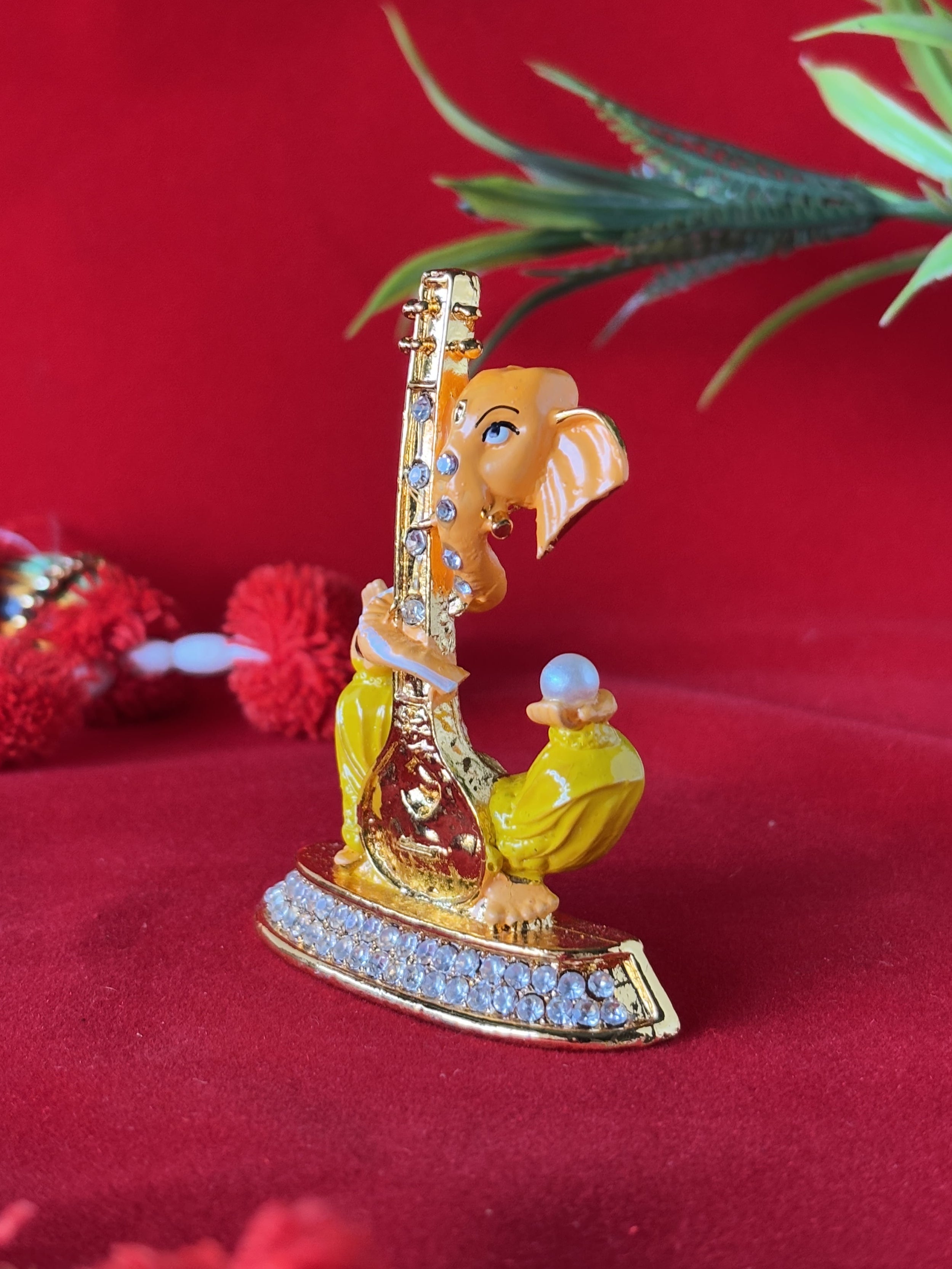 Shri Ganesha with Veena – Car Dashboard / Office / Home