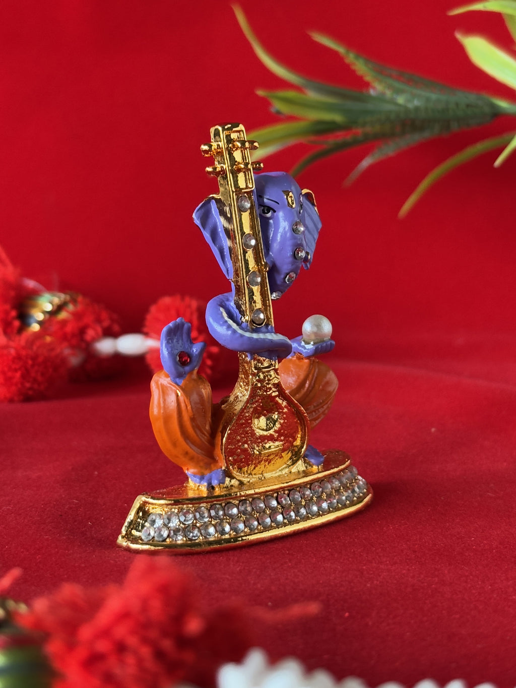 Shri Ganesha with Veena – Car Dashboard / Office / Home