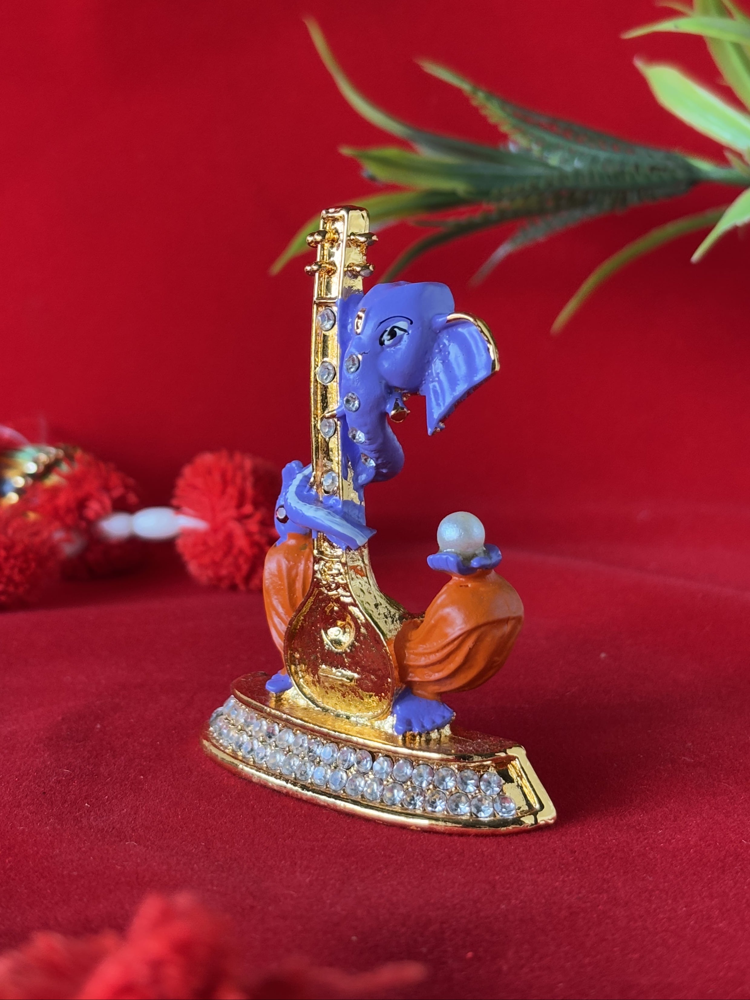 Shri Ganesha with Veena – Car Dashboard / Office / Home