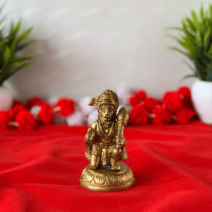 Hanuman Ji Brass Idol - Sitting Pose