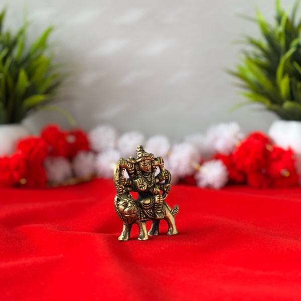 Maa Durga Brass Idol Back Left