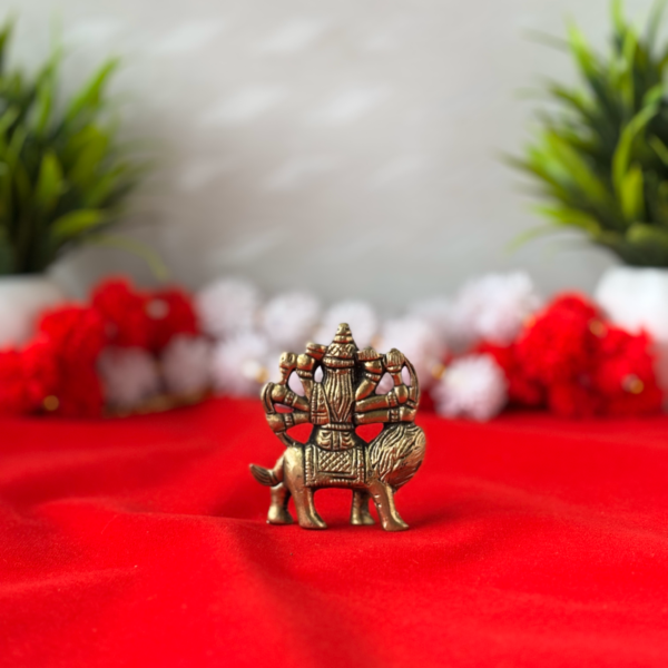 Maa Durga Brass Idol Back