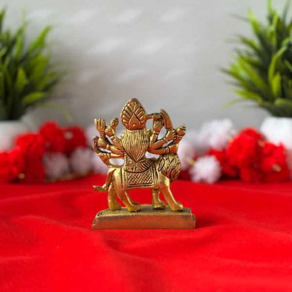 Maa Durga Brass Idol Back