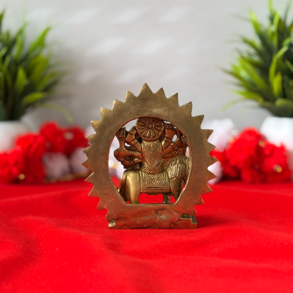 Maa Durga Brass Idol Back
