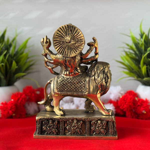 Maa Durga Brass Idol Back