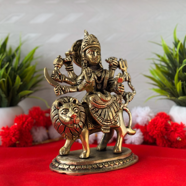 Maa Durga Brass Idol Left