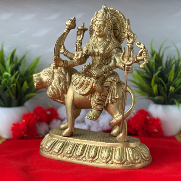 Majestic Maa Durga Brass Idol Right