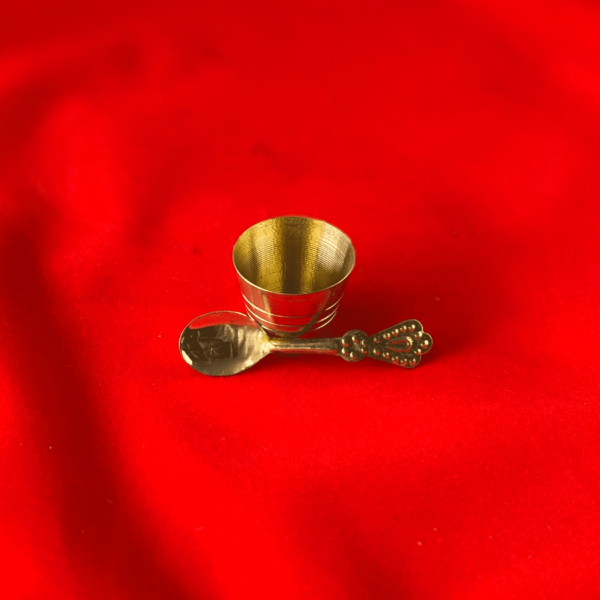 Brass Glass and Spoon